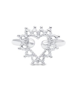 Unique Heart Silver Ear Cuff EC-1182
